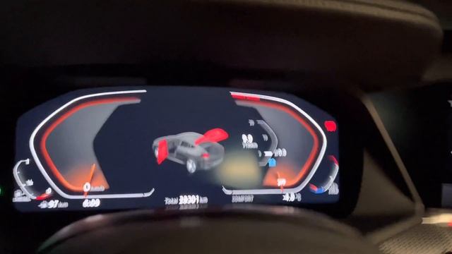Frosty morning start of a diesel engine BMW X6 G06 30d