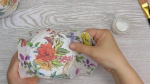 DIY/Beautiful Glass jars decor /Decoupage on glass /Tutorial