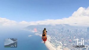 Как глайдить в гта 5!Это легко надо просто брать правильный угол!