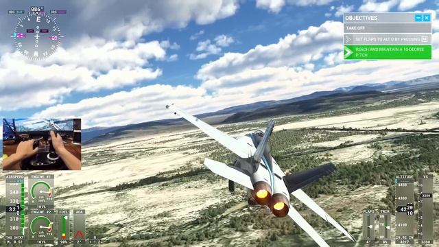 Microsoft Flight Simulator - LANDING My FIRST Fighter Jet On AirCraft Carrier!! смотреть онлайн