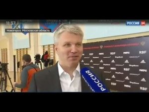 Министр спорта Павел Колобков потренировался с баскетболистами в Новогорске
