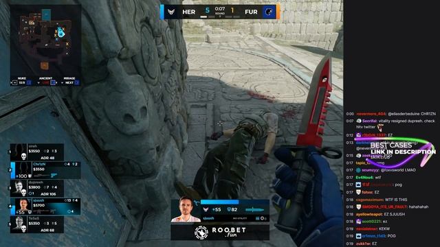 chat reacts to sjuush - 4 kills (3 M4A1-S, USP-S HS)! - CS2 смотреть онлайн