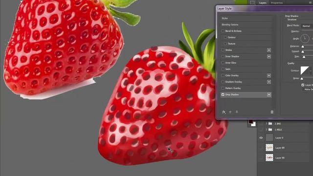Tutorial Strawberry  How to Draw a Strawberry  Туториал Как Нарисовать Клубнику в Фотошопе