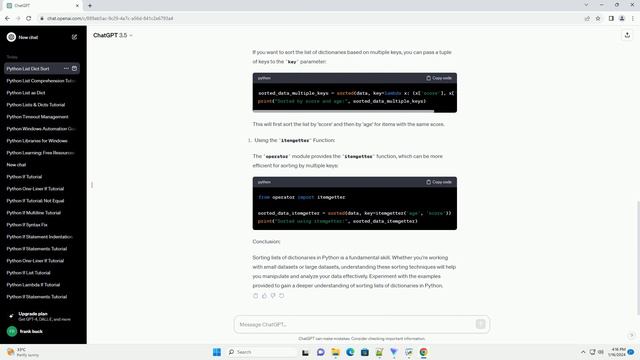 python list dict sort
