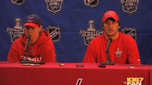 Capitals vs. Canadiens Game 2 - Alex Ovechkin & Nicklas Backstrom Post-Game (04/17/10)