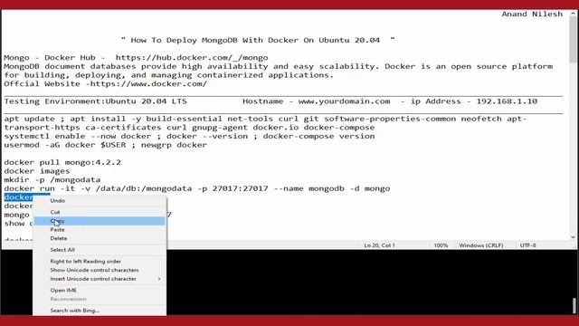 How To Deploy MongoDB With Docker On Ubuntu 20.04 LTS смотреть онлайн