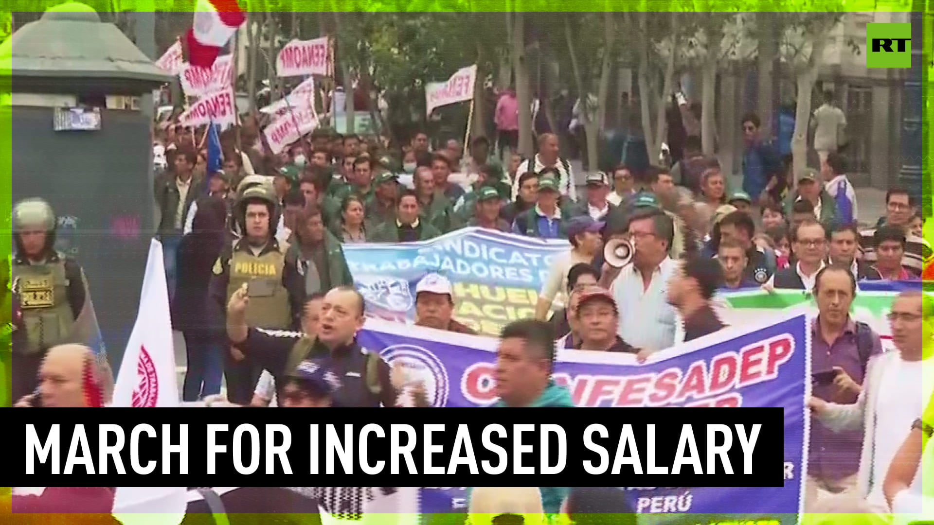 Unions, state workers rally for better wages in Peru