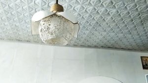 Сделала люстру из джута своими руками