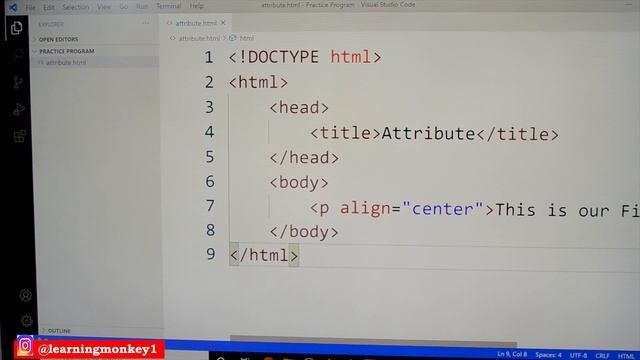 How to Create Save and Run HTML File in Visual Studio Code || Lesson 6 || HTML5 & CSS3 ||