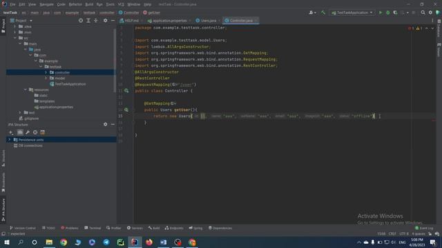 Тестовое задание на позицию JAVA BACKEND DEV. REST API. RESTFULL. HIBERNATE. MYSQL. Часть 1.