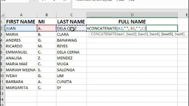 How to Combine the First Name and Last Name in Excel. смотреть онлайн