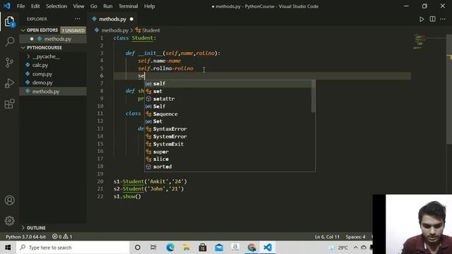 51 Inner Class in Python Hindi