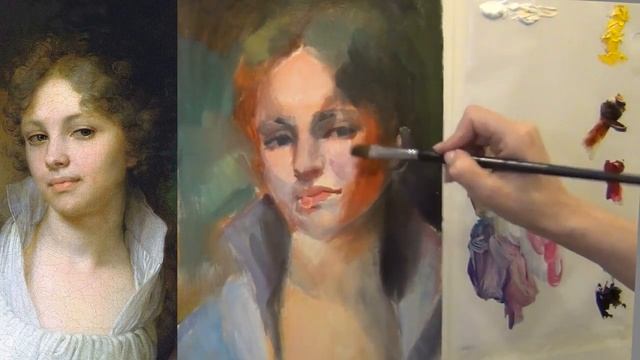 5 урок. Нарисовать портрет маслом. Лопухина. Урок портрета пишем копию картины Боровиковского