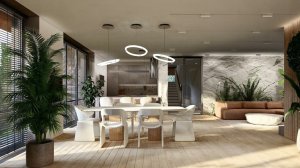 Дизайн интерьера гостиной в стиле Эко