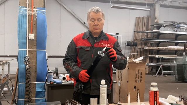Детали вклейки стекла в алюминиевый профиль Raluma и СДМ Химия #безрамноеостекление