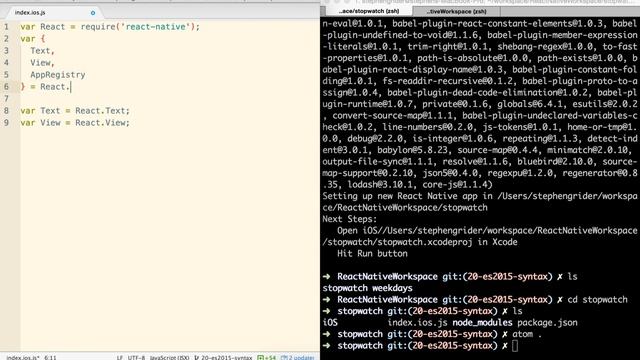 Build Apps with React Native 2.2 ES2015 Syntax смотреть онлайн