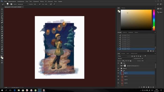 Santa's helper. [Speedpaint Photoshop] смотреть онлайн