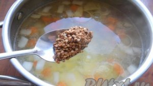 Постный гречневый суп