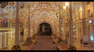 Новогодняя Москва 2018 с квадрокоптера 4К. New Year Moscow 2018 Aerial 4K. Christmas in Moscow 2018