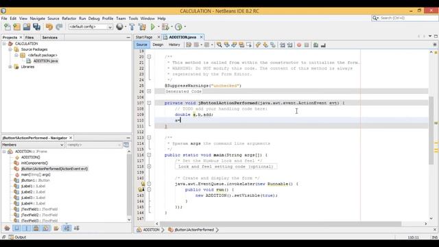Netbeans IDE | JAVA GUI Application Program to Add 2 Numbers смотреть онлайн