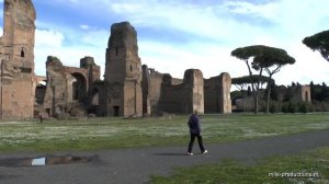 Rome, Therme di Caracalla en Catacombe di San Callisto (Italy)