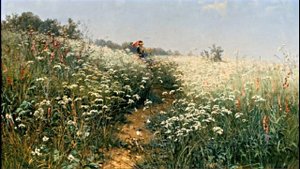 Пишем картину И И Шишкина "Женщина под зонтиком на цветущем лугу". Часть 2.