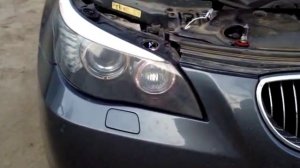 БМВ Е60/61 тест габаритных ламп.