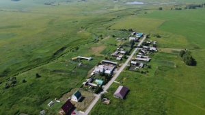 Деревня Новодеревенская, Омутинский район, Тюменская область с высоты