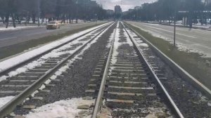 Московский трамвай из кабины. 1 маршрут 4 января 2020.mp4