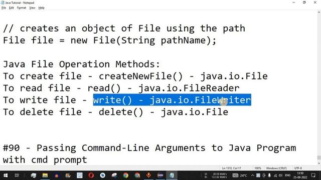 Java Tutorial #89 - Java File Class to Create and Delete Files in Directory