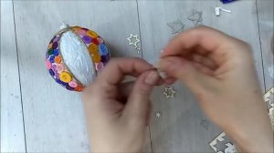 Ёлочные шары в смешанной технике