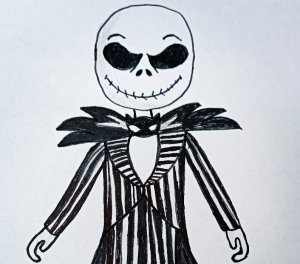 Как нарисовать Джека Скеллингтона
