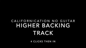 californication backing track no guitar