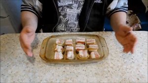 Запекаем в духовке картошку с салом и луком!!! Пальчики оближешь!!!