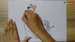 Masha and the Bear Drawing | How to draw Masha | Masha and The Bear Drawing Easy | Masha ki Drawing