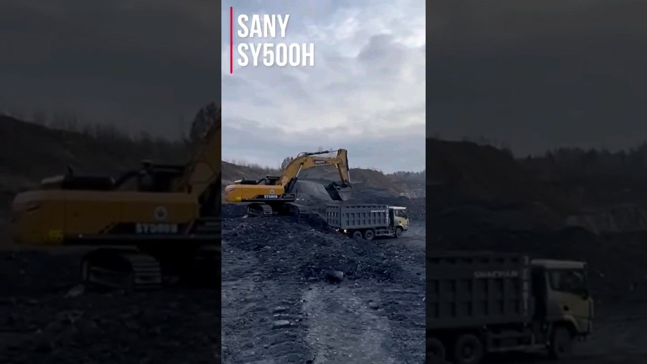 Работа экскаватора SY500H SANY на Апанасовском карьере #sany #экскаватор #карьер #спецтехника