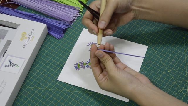 How to Make A Quilled Lavender Design | DIY Quilling смотреть онлайн