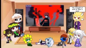 Undertale reacts to X!Chara vs Player [Animation]