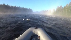 Карелия  Попов порог  Гостевой дом Перекат  Ловля хариуса осень 2018