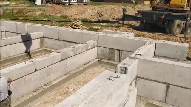 МОНОЛИТНЫЙ ЛЕНТОЧНЫЙ ФУНДАМЕНТ ИЗ ФБС БЛОКОВ 3 смотреть онлайн