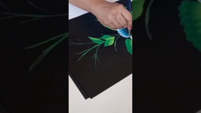 Super easy flower painting in one stroke|| one stroke Flower painting #brushes #flowerpainting