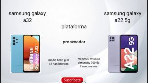 Samsung galaxy a32 vs Samsung galaxy a22 5g [ comparación ]