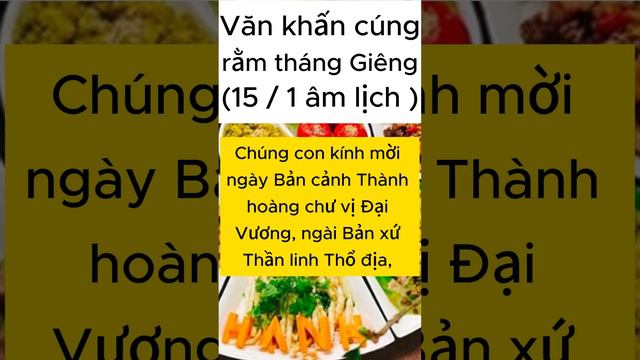 Văn khấn Cúng Rằm tháng Giêng (15/01 âm lịch)