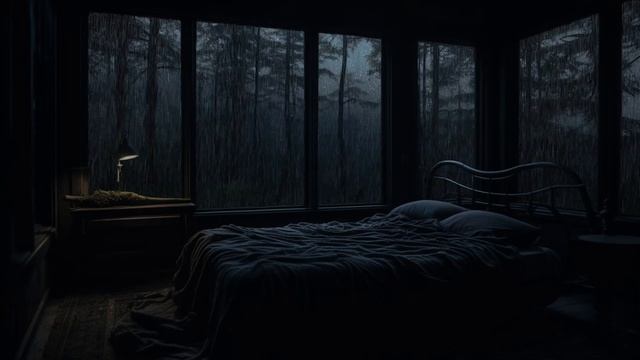 Слушая шум дождя в темной комнате, вы сможете лучше спать | Расслабляющие звуки для сна смотреть онлайн