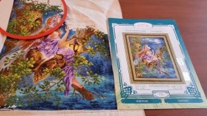 ?Катастрофическая‼️ нехватка ниток! "Лесная мечтательница" Золотое руно#вышивказолотоеруно#вышивка