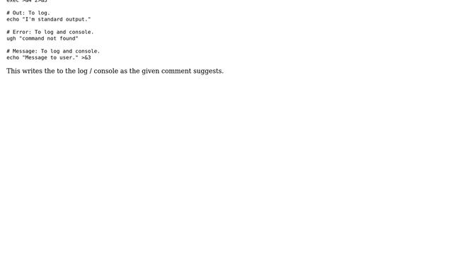 stdout to log, stderr to log and console (2 Solutions!!) смотреть онлайн