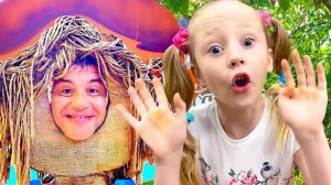 Настя и папа узнают что такое какао и как собирать овощи. Полезные истории для детей