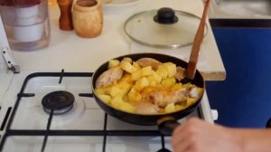 КАРТОШКА с куриной ножкой и овощами тушеная в сковороде/ potatoes with vegetables/