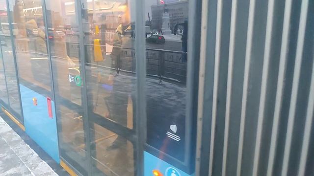 Трамвай 71-931М "Витязь-М" вагон №71038, маршрут 7 на остановке Белорусский вокзал смотреть онлайн