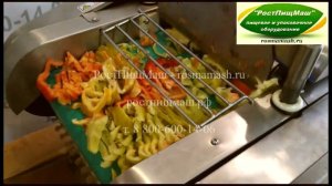Обзор нарезки болгарского перца для лечо на Машине QC-1000 от РостПищМаш